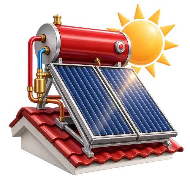 Total Environment Butterfly of Dreams rooftop solar water heaters with storage tanks and connected pipes